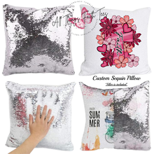 Load image into Gallery viewer, "Custom Sequin Pillow" 15.75"L x 15.75"W