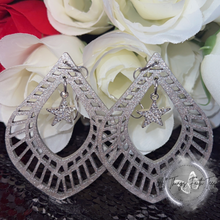 Load image into Gallery viewer, "Boho Teardrops w/ Star Charms" Earrings