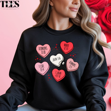 Load image into Gallery viewer, Conversation Hearts Crewneck Sweatshirt
