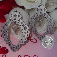 Load image into Gallery viewer, "Royalty w/ cross charms" Earrings