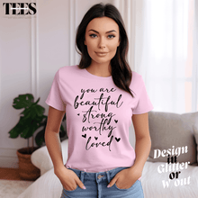 Load image into Gallery viewer, All Things Faith TEES Pink Faith Based Graphic T Shirt