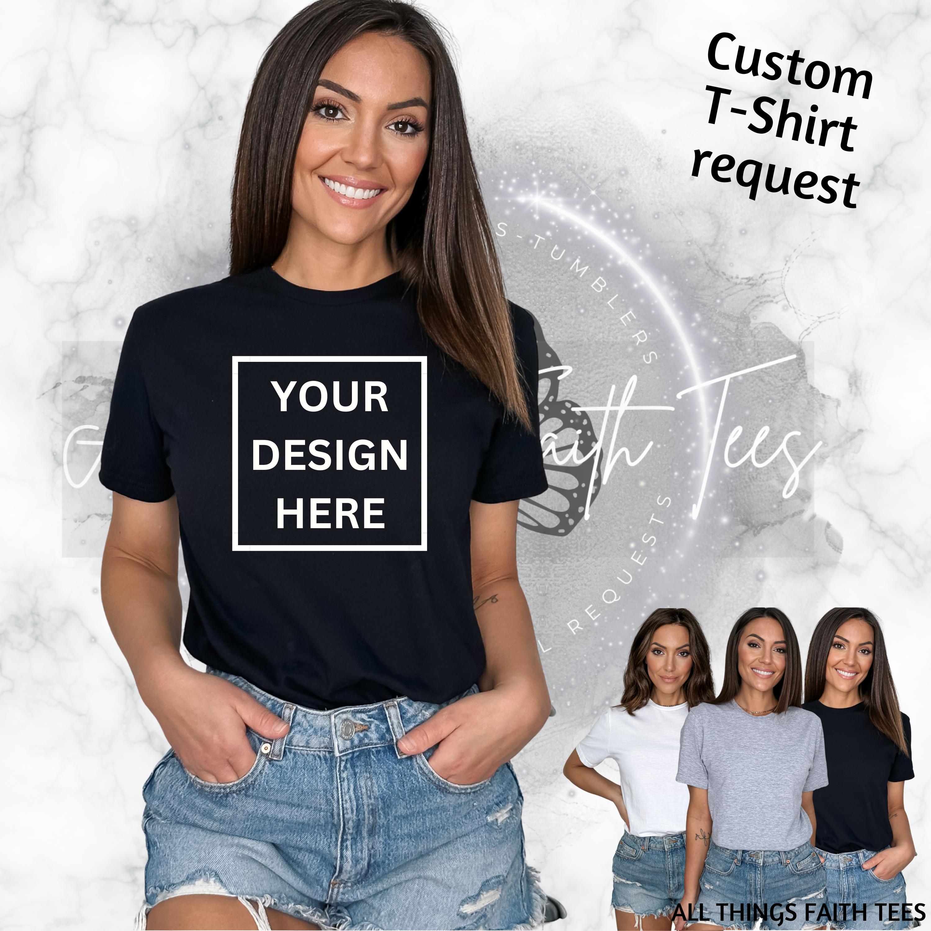 thumbnail image 2 of Custom Printed T-Shirts - Send Your Image, We Print It! Free Personalization 2 of 13