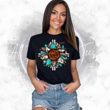 Load image into Gallery viewer, "Turqouise Western Zia Sunflower" T-Shirt/Tank Top