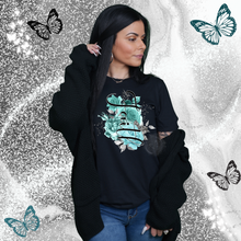 Load image into Gallery viewer, "Faith Rose with turquoise" T-Shirt