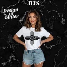 Load image into Gallery viewer, "New Mexico ZIA Glitter Rose" T-Shirt