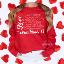 Load image into Gallery viewer, "1 Corinthians 13" T-Shirt/Crewneck Sweatshirt