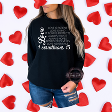 Load image into Gallery viewer, "1 Corinthians 13" T-Shirt/Crewneck Sweatshirt