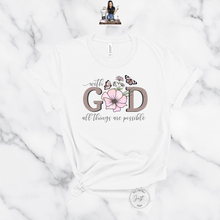 Load image into Gallery viewer, "With GOD All Things are Possible" Muave TEE