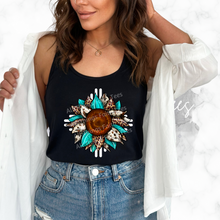Load image into Gallery viewer, "Turqouise Western Zia Sunflower" T-Shirt/Tank Top
