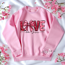 Load image into Gallery viewer, &quot;Love Like Jesus Valentine&quot;  Crewneck Sweatshirt or T-Shirt
