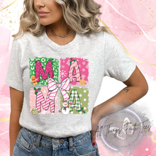 Load image into Gallery viewer, &quot;MAMA&quot; Pink Christmas T-Shirt
