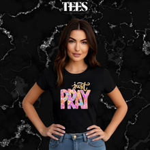 Load image into Gallery viewer, Just Pray T-Shirt or Crewneck Sweatshirt
