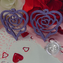 Load image into Gallery viewer, &quot;Heart Rose&quot; Earrings
