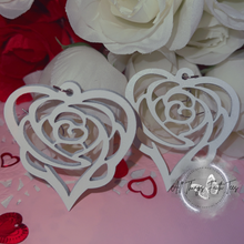 Load image into Gallery viewer, &quot;Heart Rose&quot; Earrings
