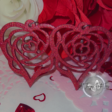 Load image into Gallery viewer, &quot;Heart Rose&quot; Earrings
