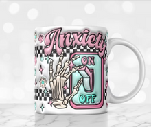 Load image into Gallery viewer, &quot;Anxiety ON-OFF&quot; 3d Inflated 20 oz Tumbler or 15 oz mug
