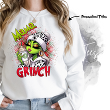 Load image into Gallery viewer, &quot;Personalized Grinch&quot; Crewneck Sweatshirt
