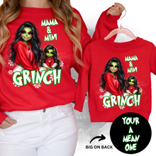 Load image into Gallery viewer, &quot;MAMA &amp; MINI Grinch&quot; Crewneck Sweatshirt
