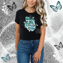 Load image into Gallery viewer, &quot;Faith Rose with turquoise&quot; T-Shirt
