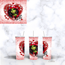 Load image into Gallery viewer, &quot;Custom Realistic Valentine&#39;s Day Grinch Tumbler&quot;
