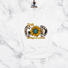 Load image into Gallery viewer, &quot;With GOD All Things are Possible- Sunflower&quot; TEE
